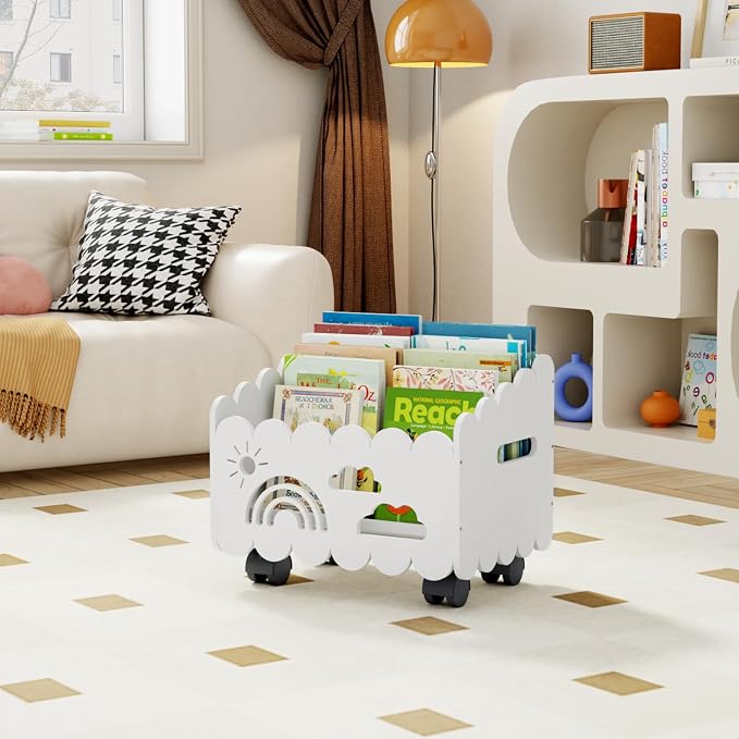 Wood Kids Bookshelf, Montessori Bookshelf, - Image 7