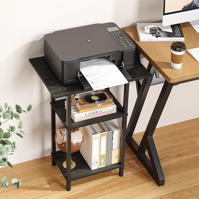 Asgolion Tall End Table with Charging Station, Skinny Nightstand with USB Ports - Image 7
