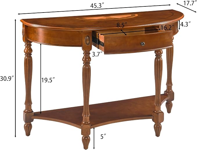 LEEMTORIG Demi Lune Console Table - Image 2