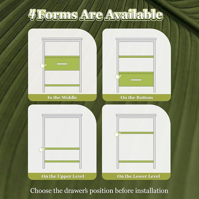 SUPERJARE Nightstand with Charging Station, Bed Side Table with Adjustable - Image 6