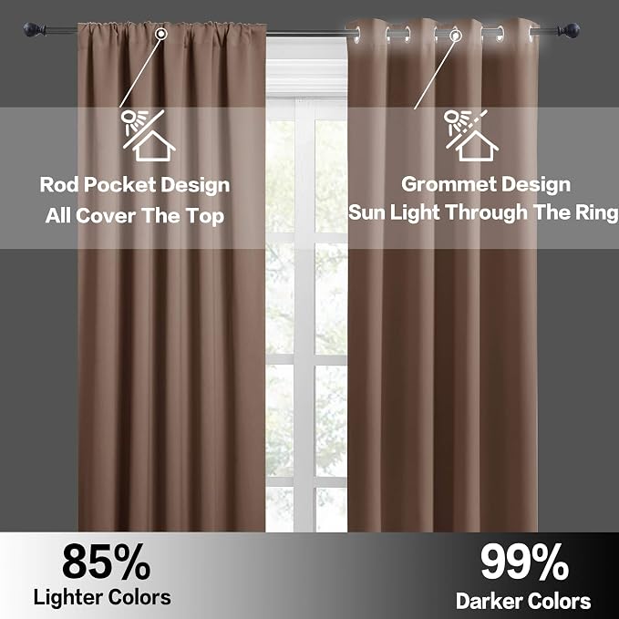 RYB HOME Extra Wide Blackout Curtains - Image 5
