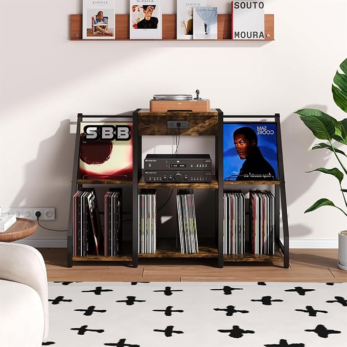 HavenlyYouth Record Player Stand, Record Player Table - Image 2
