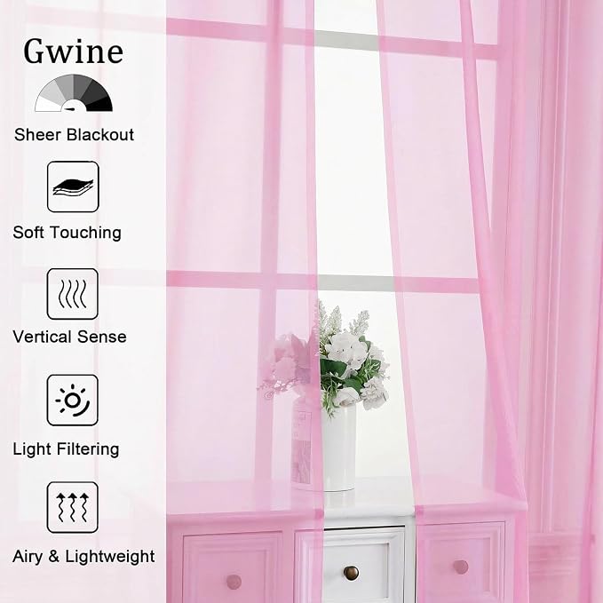 Gwine Sheer Curtains 84 Inches Long - Image 4