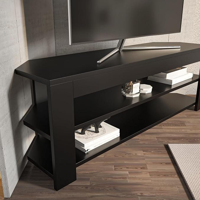 Decorotika Rita Corner TV Stand, Modern Entertainment Center - Image 6