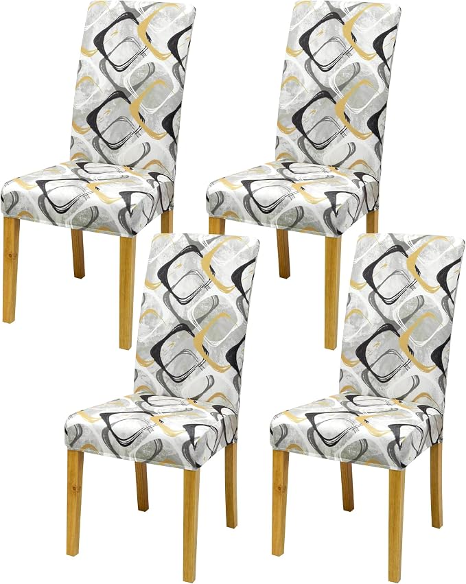 BIETYONE Stretch Dining Chair Covers Set of 4, Soft Removable Washable Kitchen by BIETYONE