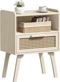 Lerliuo Rattan Nightstand, Side Table by Lerliuo