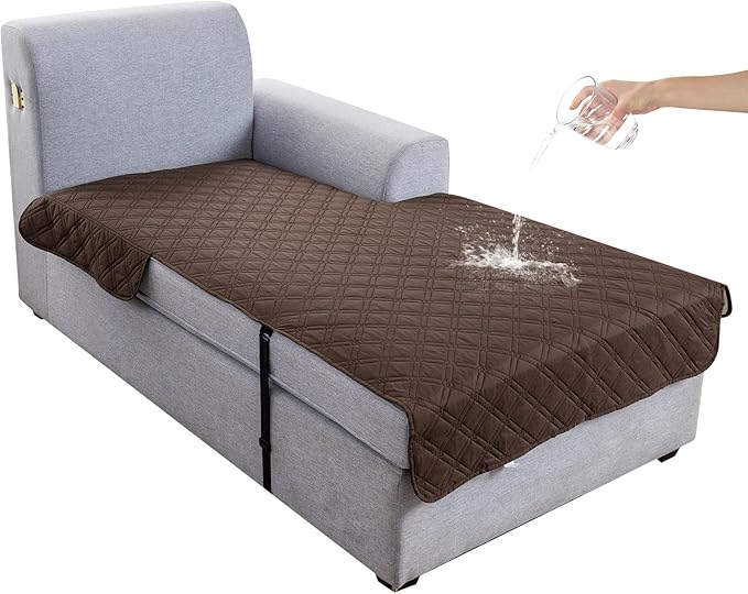 Genina L Shape Couch Cover, Sectional Couch Chaise Covers, Waterproof Washable by Genina
