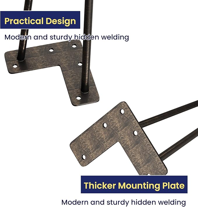 SMARTSTANDARD 16 Inch Heavy Duty Hairpin Furniture Legs, Metal Home DIY Projects - Image 4