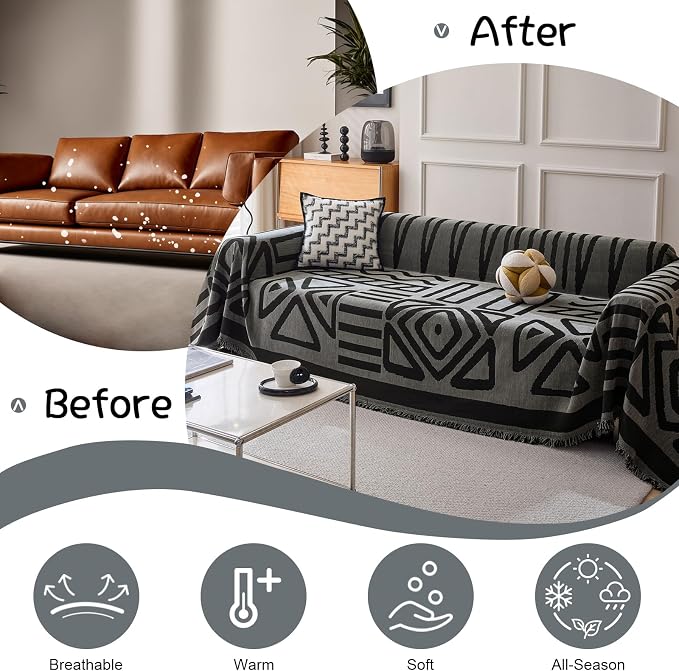 VClife Bohemian Sofa Covers, Non Slip Couch Protector - Image 6
