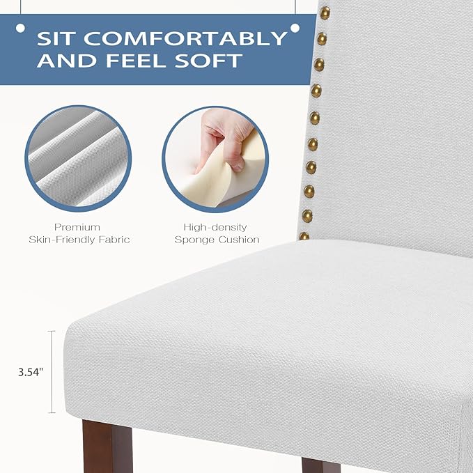 DUMOS Dining Chairs Set of 4, Modern Kitchen Table Chairs - Image 2