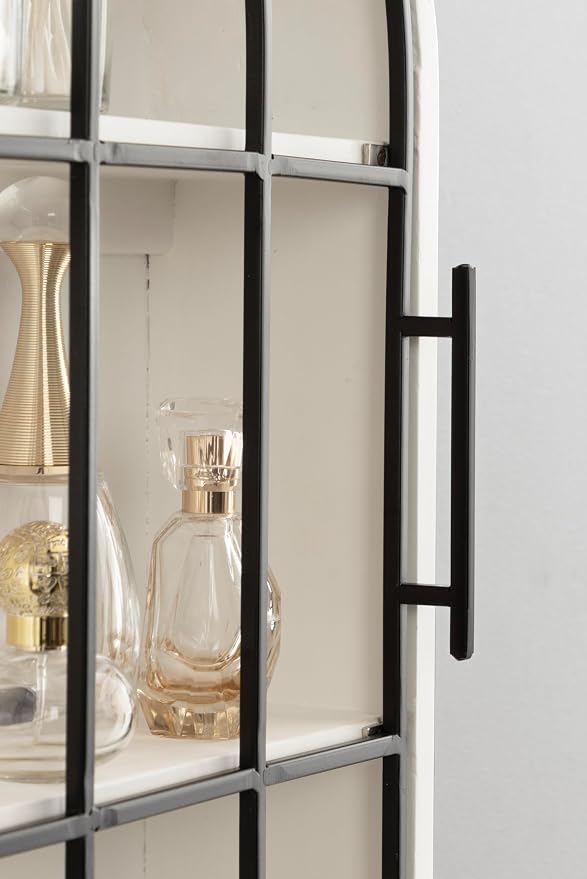 Kate and Laurel Megara Decorative Wooden Hanging Arched Wall Cabinet - Image 6