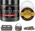 Leather Recoloring Balm with 100ml Mink Oil, Dark Gray Leather Repair Kit and by SHABEIBEI