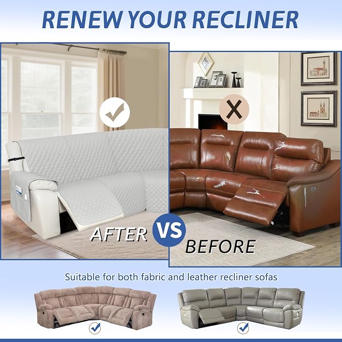 Arfntevss Recliner Sectional Couch Covers 1OO% Waterproof L Shape Sofa Cover - Image 6