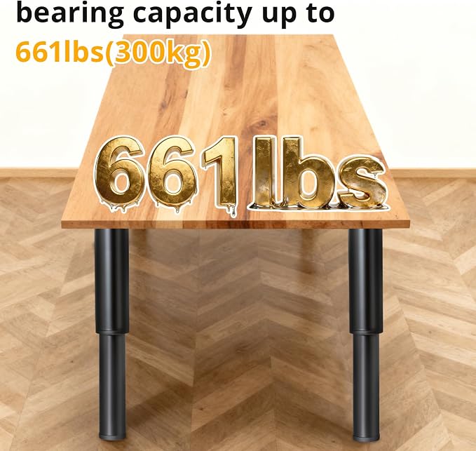 4-piece Adjustable Furniture Legs Set, Adjustable in Height from 4.72 inches to - Image 5