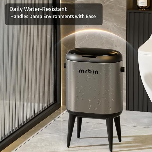 Stainless Steel Slim Bathroom Motion Sensor Trash Can - Image 8