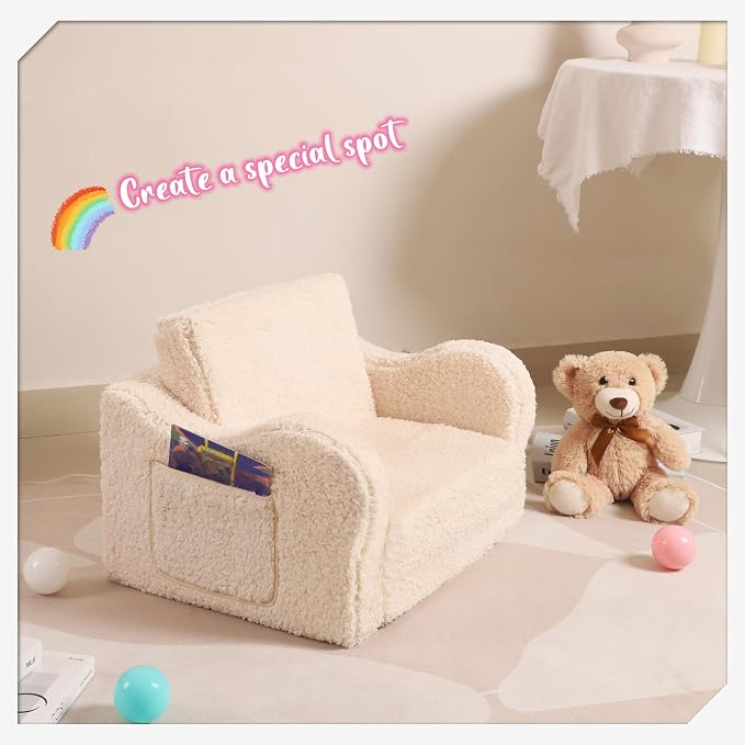 MOMCAYWEX Kids Sofa, 2-in-1 Flip-Out Foam Couch - Image 9