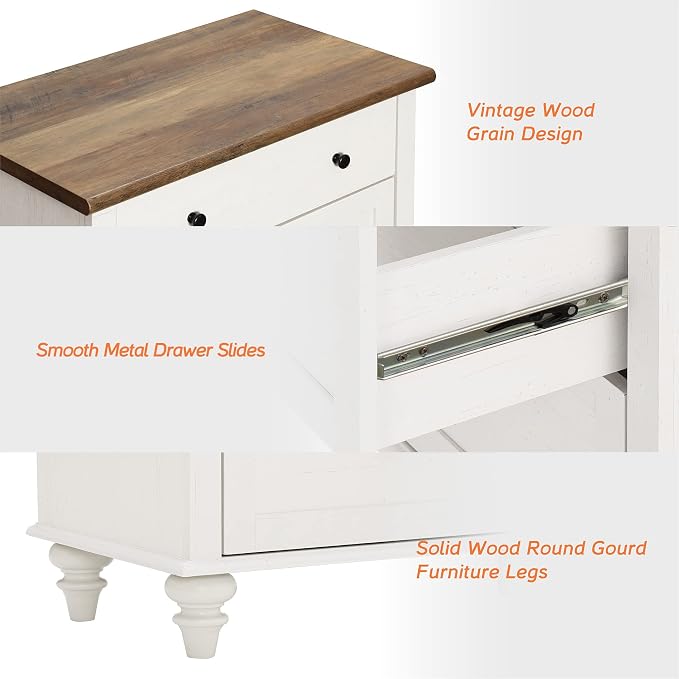 WAMPAT Farmhouse Nightstand - Image 3