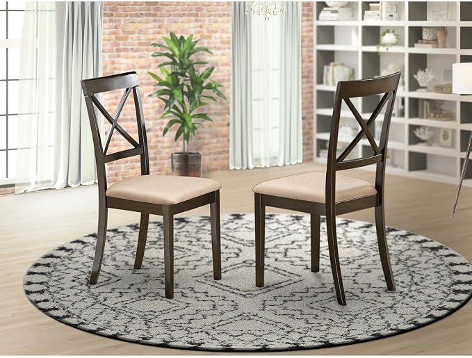 East West Furniture BOC-CAP-C Boston Kitchen Dining Chairs - Image 2