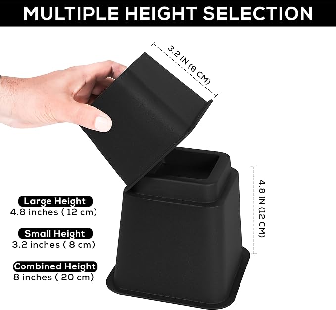 Utopia Bedding Bed Riser, 3 & 5 Inches Adjustable Furniture Risers - Image 7