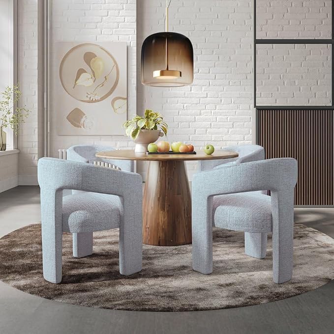 Jofran Gwen Jacquard Upholstered Accent Chair, Modern Luxury Plush Sculptural - Image 9