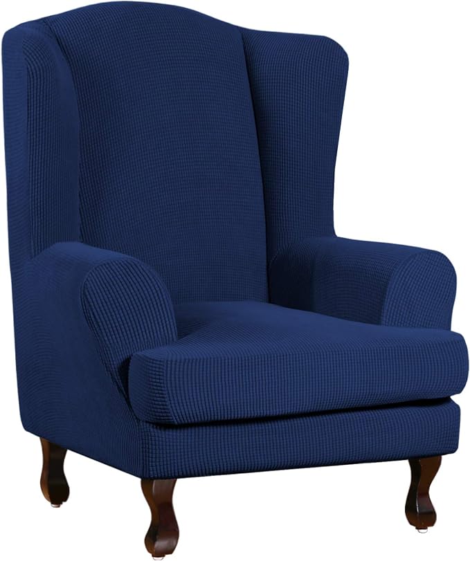 Turquoize Wingback Chair Covers 2 Piece Wing Chair Slipcover Stretch Slipcovers by Turquoize