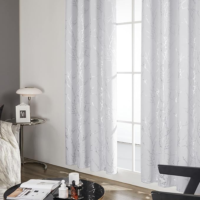 Deconovo Greyish White Curtains, Room Darkening Curtain, Thermal Insulated - Image 5