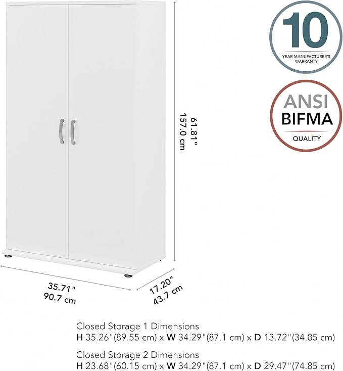 Bush Business Furniture Universal Laundry Storage Tall Linen Cabinet - Image 3