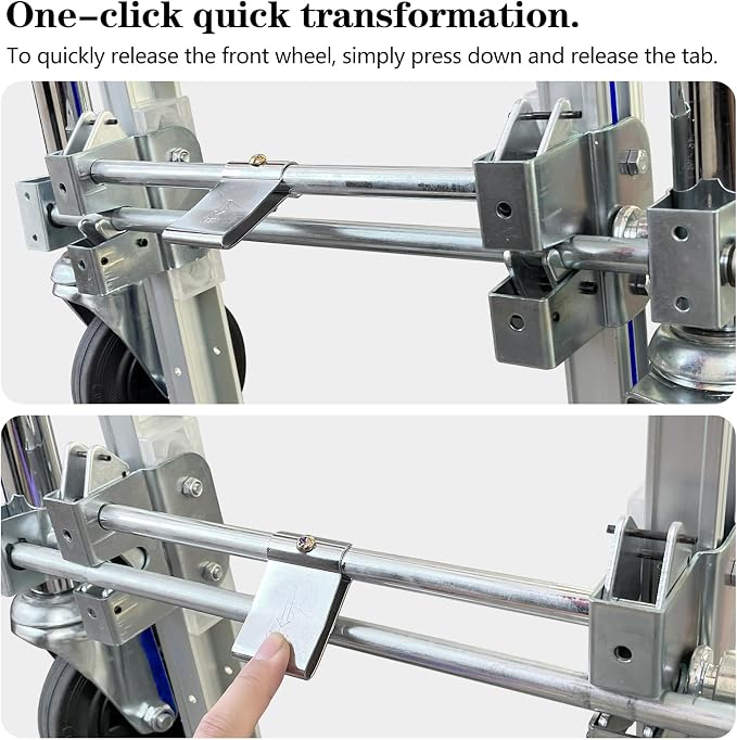 Silver Convertible Hand Truck Dolly Cart - Image 6