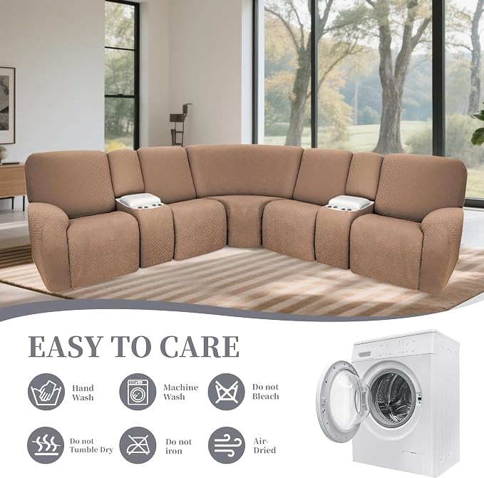 100% Waterproof Sectional Recliner Couch Covers - Image 8