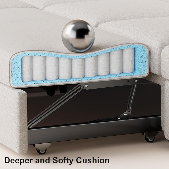 Belffin Modular Sectional Sleeper Sofa Bed - Image 7