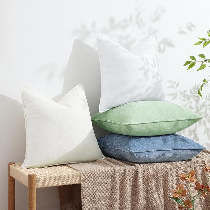 decorUhome Summer Couch Throw Pillow Covers 20x20 Set of 2, Decorative Soft - Image 4
