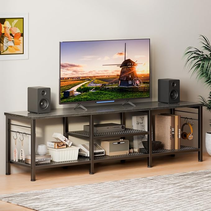 Furologee TV Stand for TVs up to 70 Inch, 63 Inch Entertainment Center - Image 7