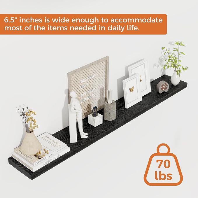 Fun Memories Floating Shelves for Wall, 48 Inch Floating Shelves for Home Decor - Image 5
