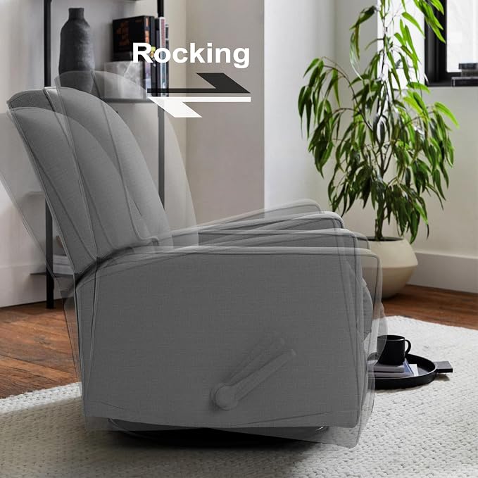 Harkawon Swivel Rocker Recliner Chair, Glider Rocker Recliner, Rocking Chair - Image 6