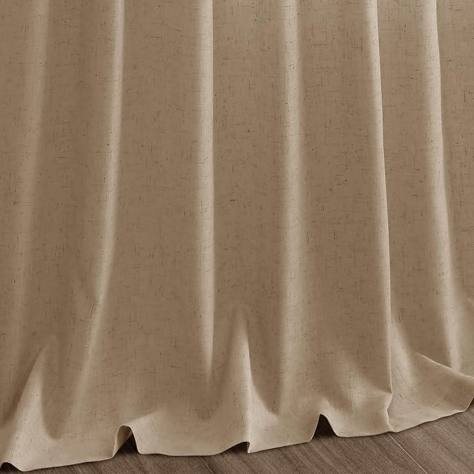 Sand Beige Linen Curtains 80 Inch Length - Image 9