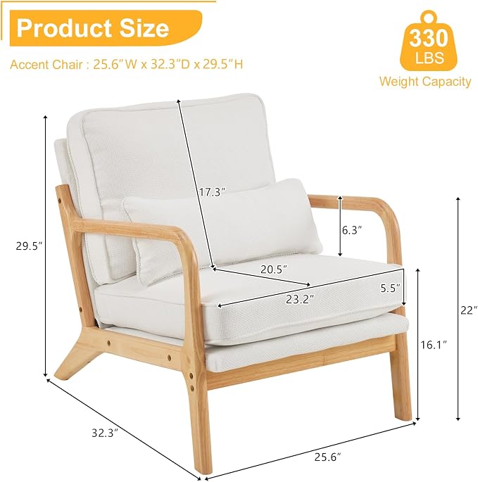 Karl home Accent Chair Mid-Century Modern Chair - Image 2