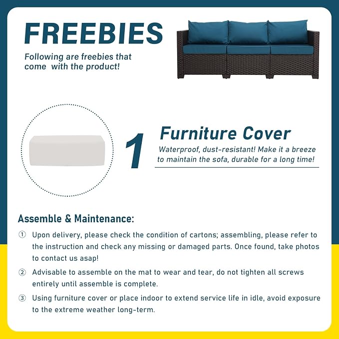 Rattan Star Outdoor Couch 3 Seater Sofa Outdoor Furniture Deep Seat High - Image 5