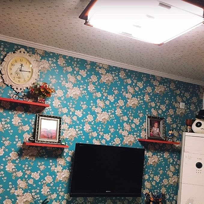 Vintage Floral Self Adhesive Wall Paper Shelf Liner Funitures Dresser Drawer - Image 4