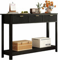 RUSTOWN Fluted Wood Console Table by RUSTOWN