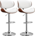 YaFiti Bar Stools Set of 2, Bentwood Adjustable Height Swivel Bar Stools by YaFiti
