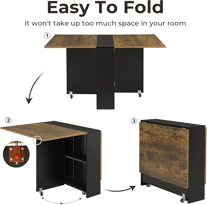 Tiptiper Folding Dining Table - Image 4