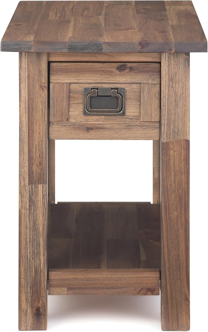 SIMPLIHOME Monroe Narrow Side Table – 14 inch Wide Solid Acacia Wood Narrow End - Image 5