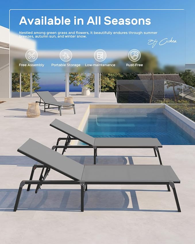 Aluminum Chaise Lounge Ourdoor - Image 4