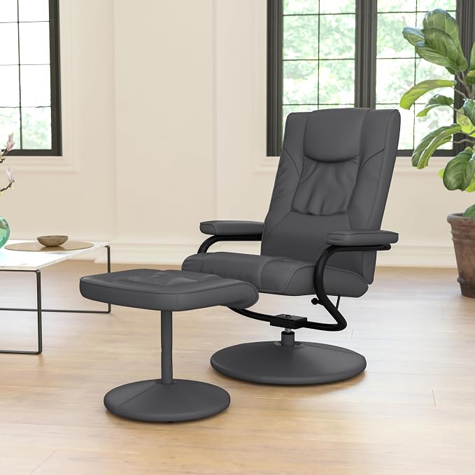 Flash Furniture Rachel Contemporary Multi-Position Recliner and Ottoman - Image 2