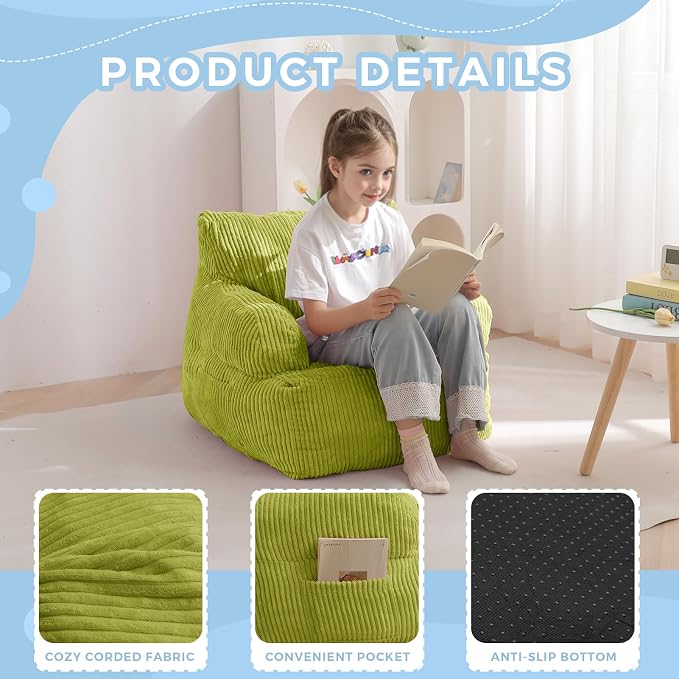MAXYOYO Kids Bean Bag Chair, Stuffed Toddler Bean Bag Sofa - Image 3