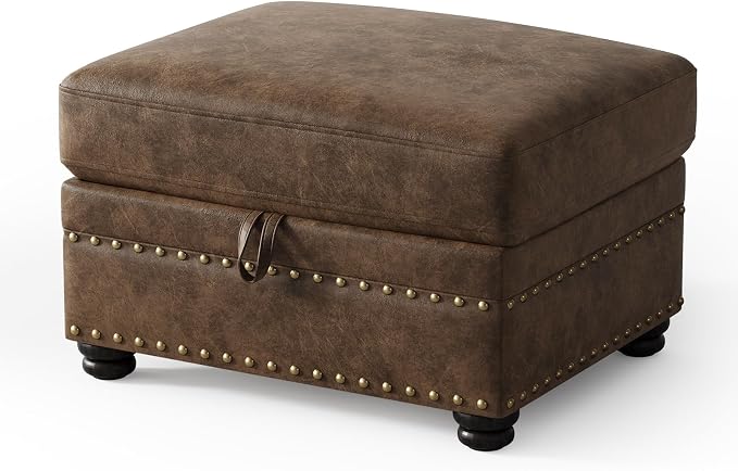 ONBRILL Faux Leather Ottoman - Image 9