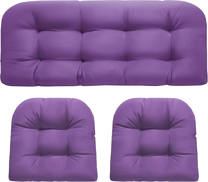 DANGHOOGY Wicker Chair Cushions, Waterproof Outdoor Loveseat Cushions by DANGHOOGYFurnitureCushions