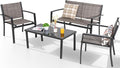 Shintenchi 4 Pieces Patio Furniture Set All Weather Textile Fabric Outdoor by Shintenchi%7CFurnitureMadeforRealLife