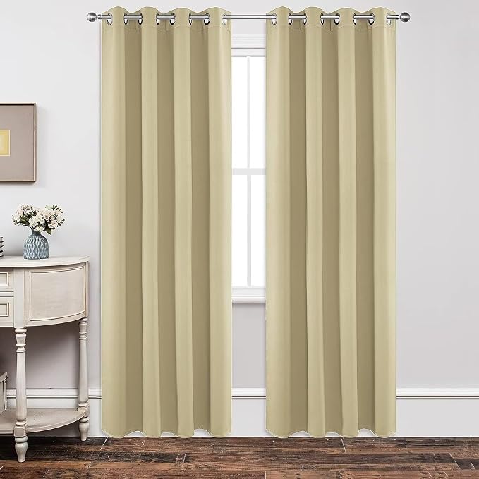 Joydeco Blackout Curtains 54 Inch Length 2 Panels Set, Thermal Insulated Long by JOYDECO