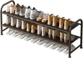 INGIORDAR Shoe Rack 2 Tier Long Storage Organizer Wide Metal Shoe Shelf by INGIORDAR